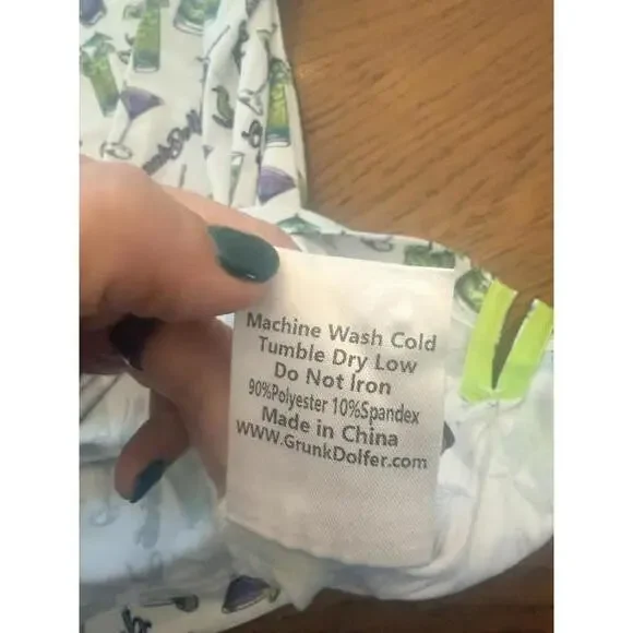 Grunk Dolfer Men's Polo Shirt with Cocktail Drink Print - Picture 5 of 7